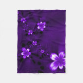 Couverture Polaire Fleurs violettes (Devant)