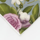 Couverture Polaire Fleurs Violettes Blanches Et Roses (Coin)