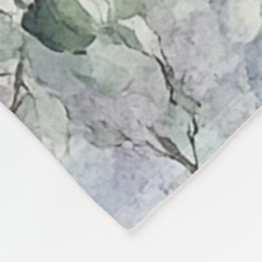 Couverture Polaire Fleurs violettes de crème romantique (Coin)