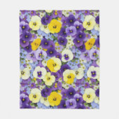 Couverture Polaire Fleurs violettes et jaunes (Devant)