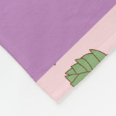 Couverture Polaire Fleurs Violettes, Motif De Fleurs, Votre Nom (Coin)