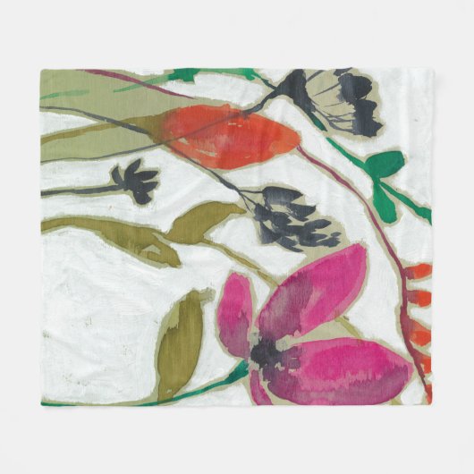 Couverture Polaire Fleurs vives (Devant (Horizontal))