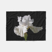 Couverture Polaire Fleurs | White Iris (Devant (Horizontal))