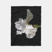 Couverture Polaire Fleurs | White Iris (Devant)