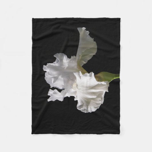 Couverture Polaire Fleurs | White Iris (Devant)