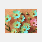 Couverture Polaire Fleurs Zinnia Elegans (Devant (Horizontal))