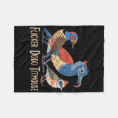 Couverture Polaire Flicker Dodo Titmouse Amateurs d'oiseaux drôle Gra (Devant (Horizontal))