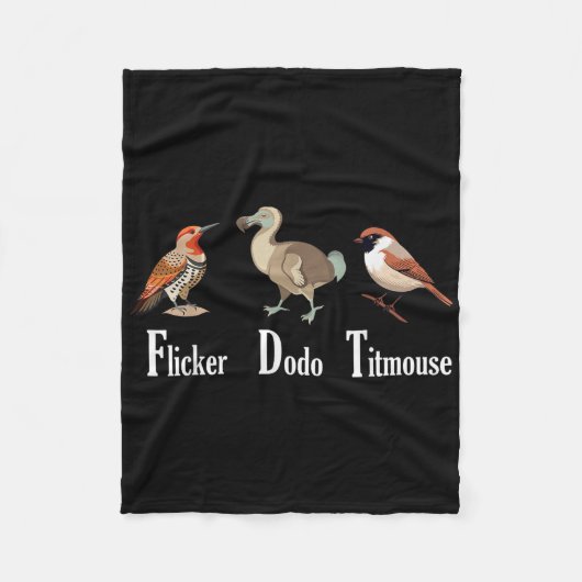 Couverture Polaire Flickr Dodo Titmouse Funny (Devant)