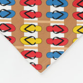 Couverture Polaire Flip Flops Couleurs primaires Bandes (Coin)
