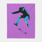 Couverture Polaire Flipping Board - Skateboarder (Devant)