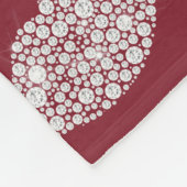 Couverture Polaire Flirty Red White Diamond lèvres (Coin)