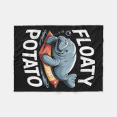 Couverture Polaire Floaty Tatoes Manatee Funny Sea Cow Ocean Animal L (Devant (Horizontal))