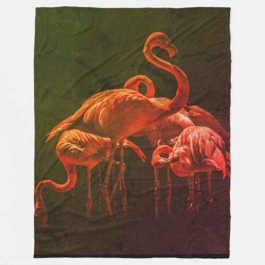 Couverture Polaire FLOC de FLAMANTS ROSES (Devant)