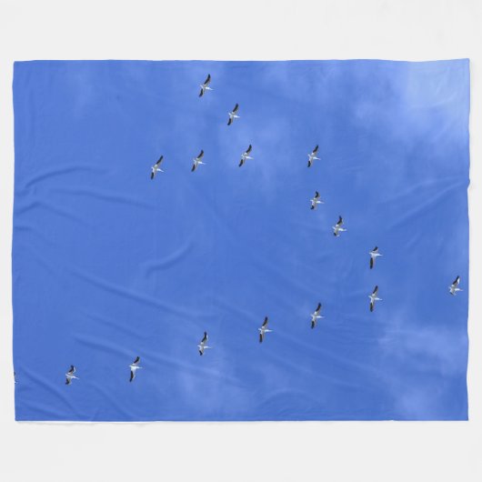 Couverture Polaire Flock of birds (Devant (Horizontal))