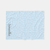 Couverture Polaire Flocon blanc bleu personnalisé (Devant (Horizontal))