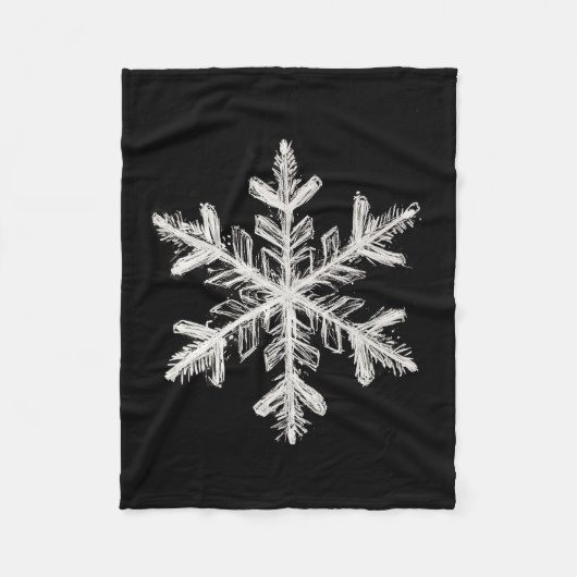 Couverture polaire flocon de neige (Devant)