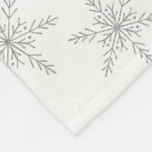 Couverture Polaire Flocon de neige au crépuscule - Gris et blanc arge (Coin)