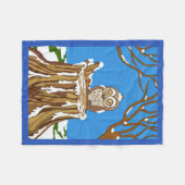 Couverture Polaire Flocon de neige au hibou (Devant (Horizontal))