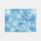 Couverture Polaire Flocon de neige bleu (Devant (Horizontal))
