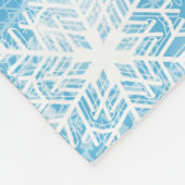 Couverture Polaire Flocon de neige bleu (Coin)