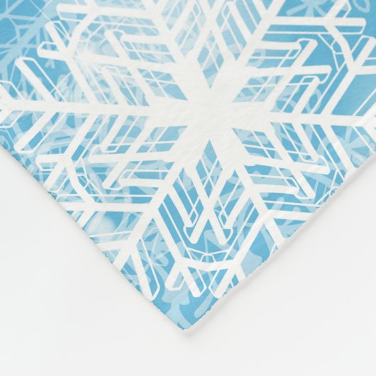 Couverture Polaire Flocon de neige bleu (Coin)
