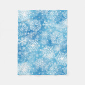 Couverture Polaire Flocon de neige bleu (Devant)