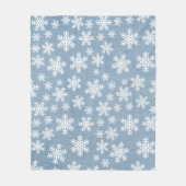 Couverture Polaire Flocon de neige bleu Fête d'hiver Motif de neige f (Devant)