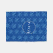 Couverture Polaire Flocon de neige confortable Fleece avec Monogramme (Devant (Horizontal))