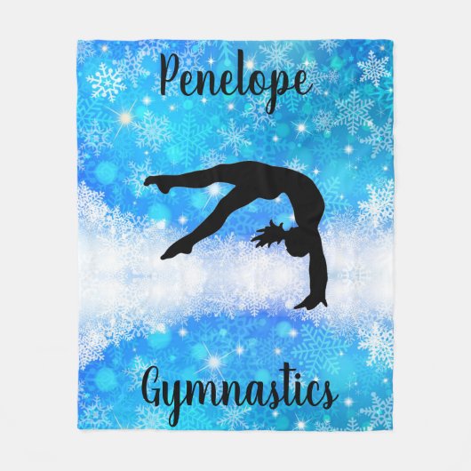 Couverture Polaire Flocon de neige de gymnastique (Devant)