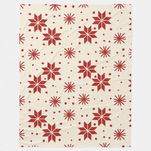 Couverture Polaire Flocon de neige en étoile scandinave (Devant)