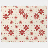 Couverture Polaire Flocon de neige en étoile scandinave (Devant (Horizontal))