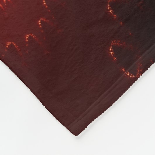 Couverture Polaire Flocon de neige rouge foncé en Bourgogne gothique (Coin)