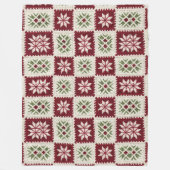 Couverture Polaire Flocon Nordique au Crochet (Devant)