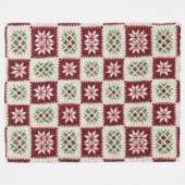 Couverture Polaire Flocon Nordique au Crochet (Devant (Horizontal))