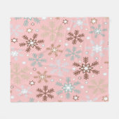 Couverture Polaire Flocon Rose  (Devant (Horizontal))
