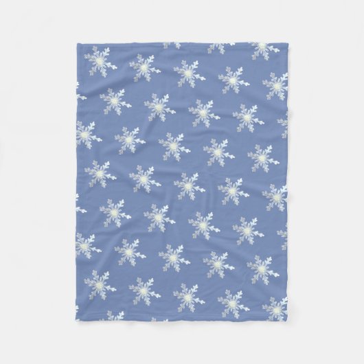 Couverture Polaire Flocons de neige (Devant)