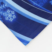 Couverture Polaire Flocons de neige bleus frais (Coin)