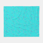 Couverture Polaire flocons de neige et oiseaux_aqua (Devant (Horizontal))