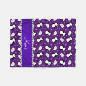 Couverture Polaire Flocons de neige pourpres nommés faits sur (Devant (Horizontal))