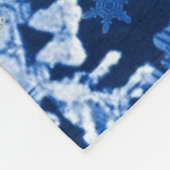 Couverture Polaire Flocons de Noël Bleus et Argent (Coin)