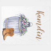 Couverture Polaire Floece personnalisée Jeter Mariage campagnard d'ét (Devant (Horizontal))