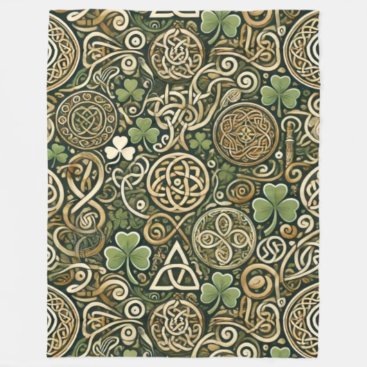 Couverture Polaire Floraison celtique (Devant)