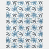 Couverture Polaire Floraison Côtière : Fleurs Abstraites Modernes (Devant)