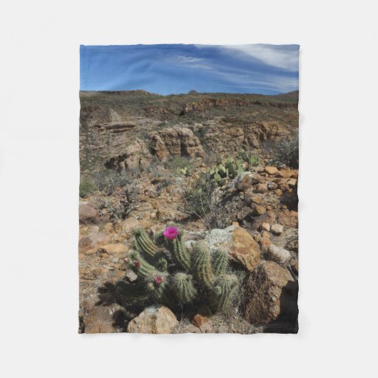 Couverture Polaire Floraison de cactus (Devant)