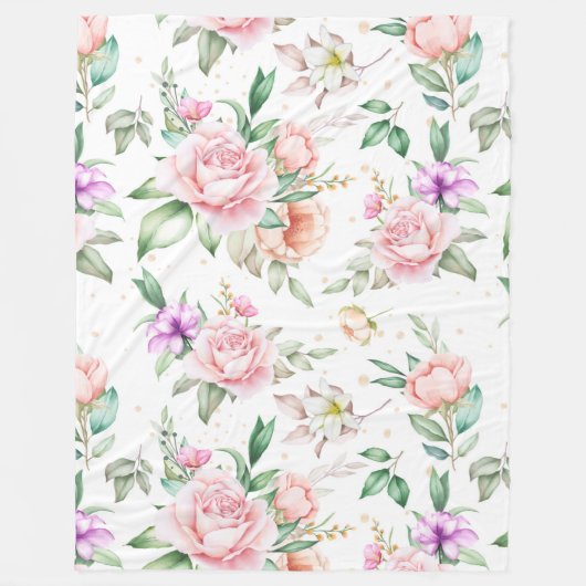 Couverture Polaire Floral (Devant)