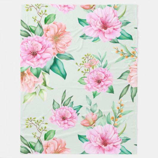 Couverture Polaire Floral (Devant)