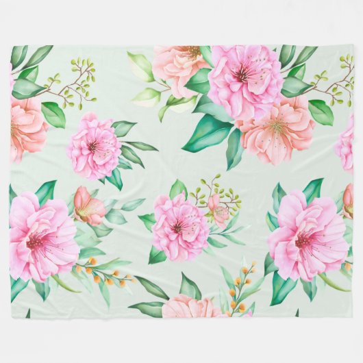 Couverture Polaire Floral (Devant (Horizontal))