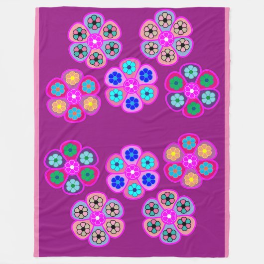Couverture Polaire Floral (Devant)