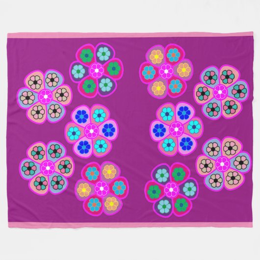 Couverture Polaire Floral (Devant (Horizontal))