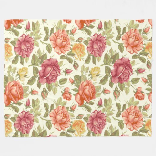 Couverture Polaire Floral (Devant (Horizontal))